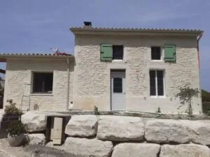 façade maison imitation pierre cognac renovs habitats